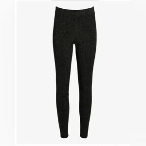 Express High Waisted Black Silver Glitter Sparkle Metallic Leggings